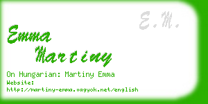 emma martiny business card